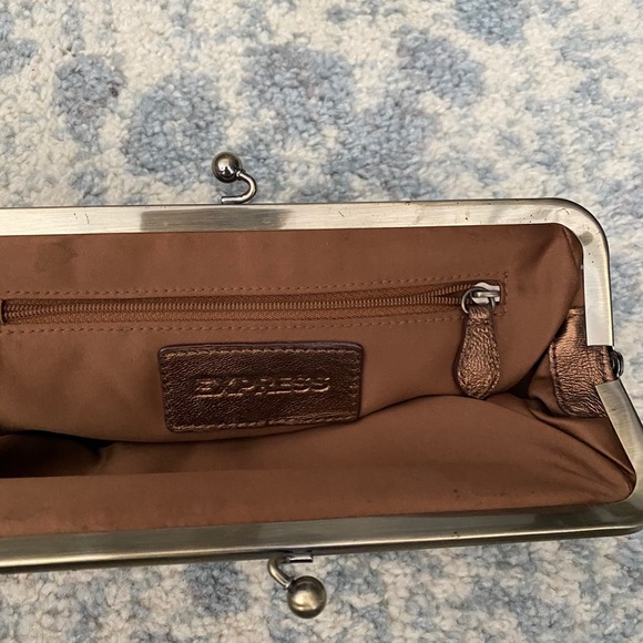 Express Brand Bronze Colored Clutch - Picture 3 of 4